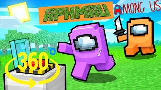 Aphmau vs Kawaii Chan - the Impostor in Among Us Minecraft 360°