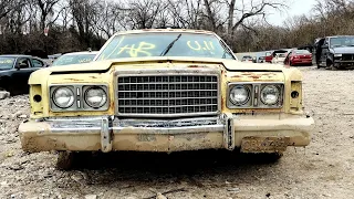 Parting Out. Malaise Era Blue Oval Project. 1975 Ford LTD Junkyard Find