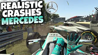 REALISTIC F1 CRASHES MERCEDES