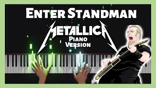 METALLICA - ENTER SANDMAN | Piano Tutorial in B | 4K 60fps