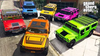 GTA 5 ✪ Stealing HUMMER Luxury Cars with Franklin ✪ (Real Life Cars #93)
