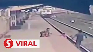 Heroic Indian railway worker saves child from oncoming train