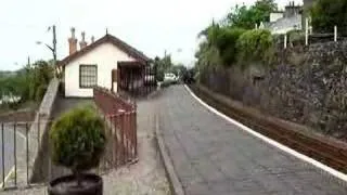 Merddin Emrys passes Penrhyn with slate train