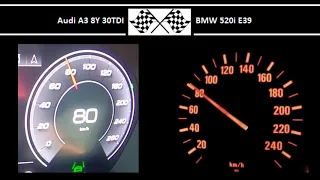 Audi A3 8Y 30TDI VS. BMW 520i E39 - Acceleration 0-100km/h