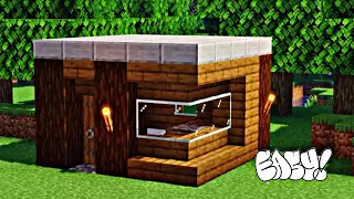 Minecraft build a small starter House: simple: tutorial