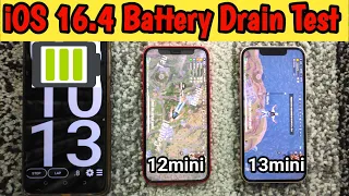 iPhone 12mini vs 13mini Full BGMI Battery Drain Test iOS16.4 || Shocking Results!!