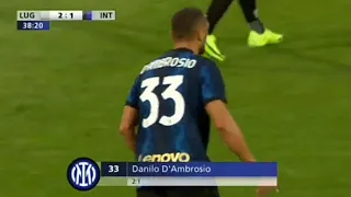 Danilo D'Ambrosio (Inter Milan) goal vs Lugano