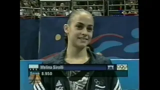 2000 Olympic Games WAG Qualification Sub 4 - Melina Sirolli (ARG) VT UB BB FX (Argentina TV)