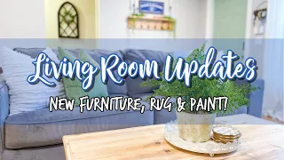 LIVING ROOM UPDATES! | NEW FURNITURE, RUG, PAINT & DECOR