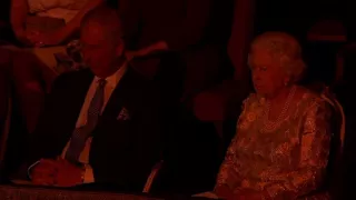 Queen Elizabeth II attends concert for her 92nd birthday