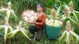 Harvesting Corn Goes to countryside market sell, OFF GRID FARM || Phương - Free Bushcraft