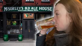 visiting THE OLDEST IRISH PUB in the COUNTRY * come with me to McSorley's Ole Ale House
