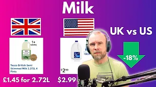 THIS IS INSANE! Brit Reacts to US vs UK Cost of Groceries | REACTION