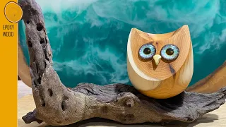 Unique Woodturning project - Cute Wooden Owl. They Sell Fast! 🦉🦉