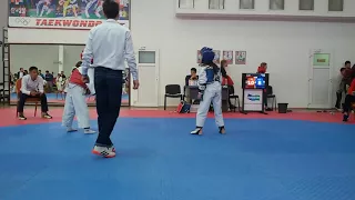 Тхэквондо соревнование дети. Taekwondo kids. High Roundhouse kick. High kick.