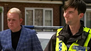 Corrie - Kevin, Tim, Faye & Sally Cover For Abi When The Police Questions Her About Geoff (7/10/20)