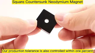 Black epoxy neodymium magnet with hole.