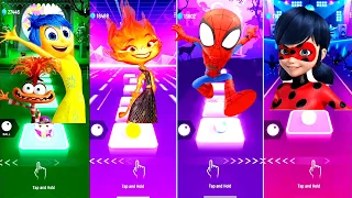 Inside Out vs Ember Elemental vs Spidey vs Ladybug