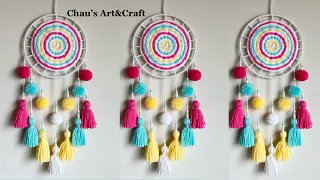 DIY Circle Weaving | Round Woven Wall Hanging | Woolen Craft Ideas | Home Decor