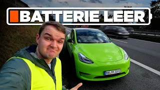 Mit 0% Batterie auf der Autobahn: Tesla Softwareprobleme sorgen für Ärger!