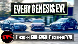 Which ELECTRIC Genesis Is Best: GV60, Electrified GV70 or G80? I Go Hands-On with All Three!