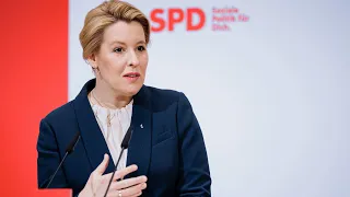 Nach der Berlin-Wahl: Pressekonferenz mit Saskia Esken und Franziska Giffey