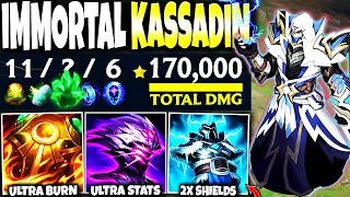 Immortal Kassadin Build Top is ACTUALLY BROKEN: 2x SHIELDS & 170k+ TOTAL DMG 🔥 LoL Kassadin Gameplay