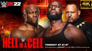 FULL MATCH: Bobby Lashley vs Omos and MVP (Handicap Match) [] HELL IN A CELL [] (WWE 2K22)