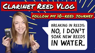 Clarinet Reed Vlog: Day 1 (brutally honest reed test commentary lololol) 😂