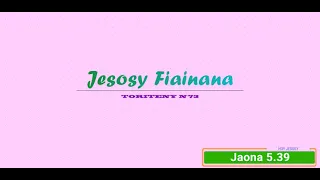 🌟♐Toriteny N°73 : Jesosy Fiainana ♐🌟