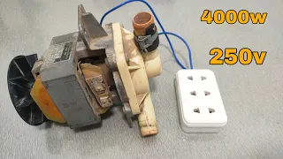 i turn water pump into 250v generator at home