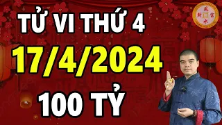 Tử vi hàng ngày 17/4/2024 THẦN TÀI CHỈ THẲNG MẶT 5 Con Giáp Vận May CỰC ĐỎ Trúng Lớn Tiền Chật Két