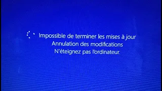 Impossible de terminer mise à jour windows 10 - problème avec KB5003173 - Erreur 0x800f0922