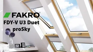 FDY-V U3  Duet proSky | Мансардные окна с приподнятой осью поворота створки | FAKROrussia | ОБЗОР