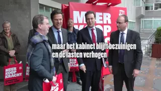 FNV tas voor Rutte, Asscher en Wientjes  MEER KOOPKRACHT   Bezuinigen is geen werk