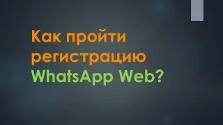 WhatsApp Web - как пройти регистрацию и как им пользоваться?