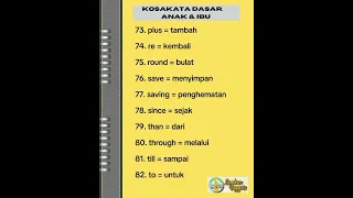 50 kosakata ibu anak 2 menit (part2)