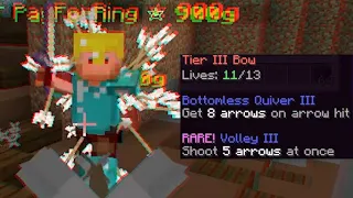 Destroying every non with a volley 3 and infinite arrows (hypixel pit)