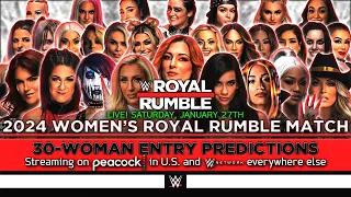 WWE 2024 Women's Royal Rumble Match - 30-Woman Entry Predictions [v2]