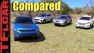 2017 Jeep Compass vs Subaru Crosstrek vs Hyundai Tucson vs Kia Sportage Mashup Review