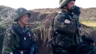 АТО 2016 ВСУ  разбили  колону  под Дибровкой 18 APU broke a huge column of invaders under Dibrovka