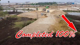 Great work Fill up land  Compleled 100% by Mini Dozer KOMATSU D20P with Dump truck Moving clear land