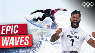 Top 5 BEST Performances in Men's Surfing at Tokyo 2020! 🏄‍♂️