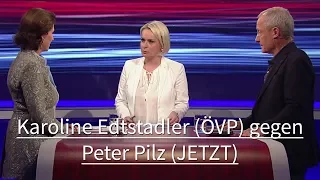 ORF Wahl 19 Duelle - Karoline Edtstadler (ÖVP) gegen Peter Pilz (JETZT)