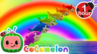 Baby Sharks Make a Rainbow! 🌈 | 1 Hour of CoComelon Animal Time Nursery Rhymes