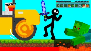 Stickman VS Minecraft Shorts | Monster School Animation