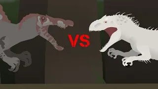 Spinosaurus vs Indominus Rex | animation | stick nodes