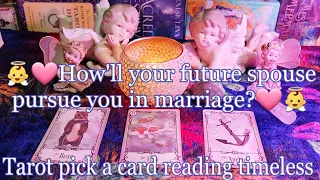 👼🩷How'll your future spouse pursue you in marriage?🩷👼Tarot pick a card reading timeless 🌛⭐️🌜🧿🔮