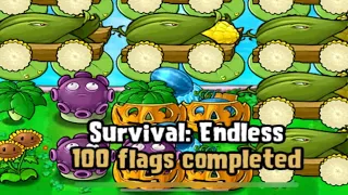 PvZ Survival Endless 100 flags