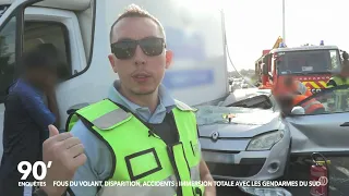 90' Enquêtes (Fous du volant, disparition, accidents immersion totale avec les gendarmes du Sud)